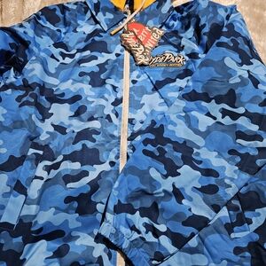 Hyde Park Blue Camo Zip-Up Jacket NWT Sz XL